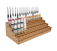 HobbyGlory Rangement Peintures Vallejo 52 Pots 16 Pinceaux. Support Peinture Warhammer 40k Compatible Peinture Army Painter. Rangement Maquette