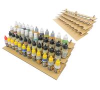 HobbyHold Étagère à marches en bois avec 46 trous pour couleur de 26 mm - Idéal pour Vallejo, AMMO - Support de peinture de 26 mm - Organisateur de peinture - Étagère de couleur - Rack (26 mm), SS_39