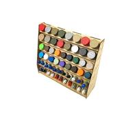 HobbyHold Étagère à Peinture 56 Trous Tailles Mixtes - Modélisme Bois