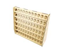 HobbyHold Étagère de couleur avec 66 trous pour les couleurs Vallejo - Support de peinture en bois pour modélisme - Support de peinture 26 mm - Organisateur de peinture - Étagère murale en bois -