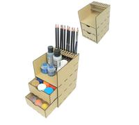 HobbyHold Organisateur de modélisme avec 2 tiroirs - Porte-outils compact et de peinture - Modèle étagère de couleur - Étagère de peinture - Étagère de peinture - Organiseur de bureau - Porte-pinceaux