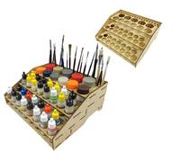 HobbyHold Organisateur de modélisme - Porte-outils et couleurs - Modèle d'étagère de couleur - Support de peinture Citadel - Organiseur de table pour couleurs - Porte-pinceaux