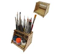 HobbyHold Pinceaux de modélisme en bois et porte-stylo, 48 ouvertures pour un rangement polyvalent, porte-pinceaux, organiseur de pinceaux de bureau, montage facile, fabriqué en Pologne