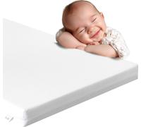 HOBBYKIDS Blanc Matelas hypoallergénique moyennement ferme pour lit d'enfant et lit de voyage 140x70 cm H2/H3 Matelas mousse housse amovible pour enfants et bébés