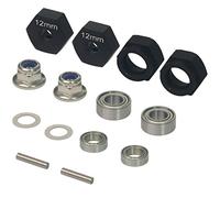 HobbyMarking Adaptateur de moyeu de roues hexagonales en aluminium 1/10 de 12 mm pour Tamiya DT-02 DF02 Holiday Buggy 2WD tout-terrain