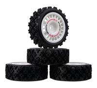 HobbyMarking Jantes et pneus en caoutchouc 1/10 RC Rally pour Tamiya TT-01 TT-02 TT-01E XV-01 DF-03 HPI HSP