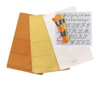 hobbymio.it Ensemble de 3 torchons de Cuisine à Broder au Point de Croix avec Toile Aïda, 3 échevettes de Fil et 1 modèle d'alphabet. Idéal pour la Broderie créative et Le Bricolage (Mix 1)