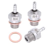 Hobbypark 70117 RC Lot de 3 bougies de préchauffage moyennes n°4 N4 Platine/iridium Super résistantes pour RC Traxxas Redcat Nitro Voiture Camion Buggy