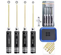 HobbyPark Lot de 4 tournevis hexagonaux RC 1,5 mm, 2,0 mm, 2,5 mm, 3 mm, 4 pièces, plateau à vis, clé hexagonale pour drone de course FPV multi-axes, quadricoptères, hélicoptères, modèles de voitures