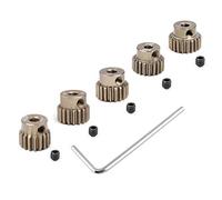 Hobbypark Metal 7075 Lot de 5 pignons en Alliage d'aluminium 48P 3,175 mm Trou de Tige 17T 18T 19T 20T 21T pour Voiture RC