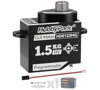 HobbyPark Mini Z Servo numérique sans noyau en métal - Micro servos à vitesse rapide - Compatible avec connecteur 1/24 1/28 Drift Car Losi Micro B JR & JST ZH1,5 mm (noir)