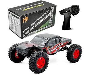 HobbyPlus CR-18P PRO Brushless Juice Up Edition RTR w HBW Electronics, 2,4 GHz 4CH TX - Crawler RC Rock Crawler 1/18 Full Lock 4WD Off-Road pour adultes (Rouge (HBP1810360-JURD))
