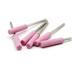 HobbyPower24 Lot de 6 pierres à aiguiser Ø 5 mm en céramique alumine de grain moyen pour Dremel, Proxxon