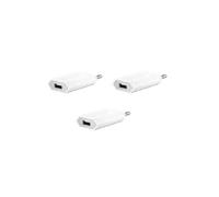 Hobbytech - 3 Adaptateurs secteur USB - 1A - Blanc