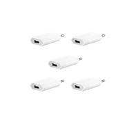 Hobbytech - 5 Adaptateurs secteur USB - 1A - Blanc