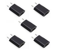 Hobbytech - 5 Adaptateurs Secteur Usb - 1a - Noir