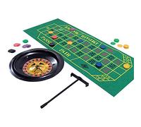 HOBBYTECH Jeu de Roulette avec Tapis Nappe Set et Accessoires 180 jetons Jeu de Table de Casino avec Rateau