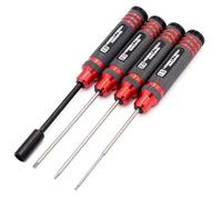 HOBBYTECH Kit de 4 Tournevis Alu Rouge HTR-412
