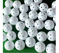 HOBBYTECH Lot de 50 Balles de Golf d' Entrainement perforé Blanche