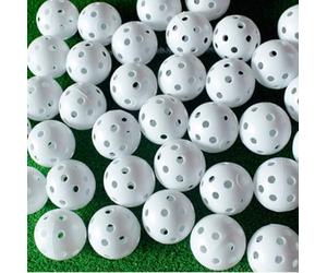 HOBBYTECH Lot de 50 Balles de Golf d' Entrainement perforé Blanche