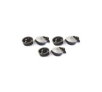 HobbyTech - Lot de 6 mini cocottes rondes 10X3,5 noires - 6503123