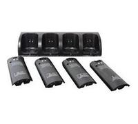 Hobbytech - quadruple chargeur pour wiimote avec 4 batteries - noir G