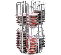 HOBBYTECH Range dosettes compatibles Tassimo x64 pour machine à café, expresso en plastique argenté laqué, contenant de capsules de café