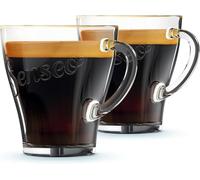 HOBBYTECH Set de 2 Tasses Verre gravées 7 x 10 x 8,5 cm CA6510/00 pour machine à café compatible Senseo