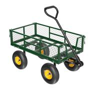 HOBBYZOO Chariot de Jardin, Charge 399 kg - Chariot Utilitaire d'extérieur en Acier Robuste - Panneaux latéraux Amovibles et pneus pneumatiques de 25 cm, pour Le Transport