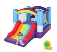 HOBBYZOO Château Gonflable avec Souffleur, Trampoline et Toboggan, pour Enfants de 3 à 10 Ans, Aire de Jeux Gonflable Intérieure/Extérieure, 360x240x210cm