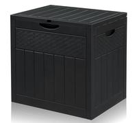 HOBBYZOO Coffre de jardin extérieur, coffre de rangement multifonction 126L pour coussins, outils et livraisons - Protection intempéries, 56 x 53 x 43 cm, Noir