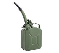 HOBBYZOO Jerrican Bidon Essence 5L Métal avec Bec Verseur, Réservoir Carburant Portable pour Essence, Diesel et Bioéthanol (Vert)