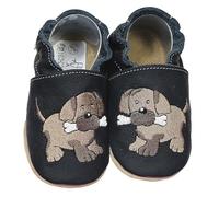 HOBEA-Germany Chaussures rampantes pour garçons et Filles dans différents modèles: 22/23 (18-24 Mois) Chien Noir