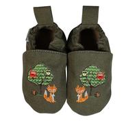 HOBEA-Germany Chaussures végétaliennes pour enfants RecyStep Animaux de la forêt verts 18/19 Semelle antidérapante