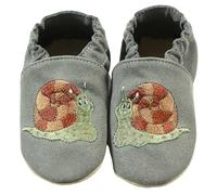 HOBEA-Germany Chaussures végétaliennes pour Enfants RecyStep Escargot Gris 24/25 (2-2½ Années) Semelle antidérapante