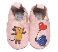 HOBEA-Germany Chaussures végétaliennes pour enfants RecyStep Souris avec éléphant rose 20/21 (12-18 Mois) Semelle antidérapante