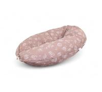 HOBEA-Germany Coussin d'allaitement 190 cm x 76 cm XXL Coussin de Grossesse Coussin pour Dormir sur Le côté avec Housse en Coton Biologique Habitants de la forêt-Cappuccino