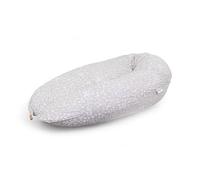 HOBEA-Germany Coussin d'allaitement 190 cm x 76 cm XXL Coussin de Grossesse Coussin pour Dormir sur Le côté avec Housse en Coton Biologique (Forêt Magique Grise)