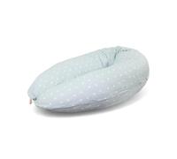 HOBEA-Germany Coussin d'allaitement Coussin de Grossesse, cœurs Vert Pastel | Certifié OEKO-TEX® STANDARD 100, certifié IGR (produit ergonomique), pour l'allaitement et le sommeil pendant la grossesse.