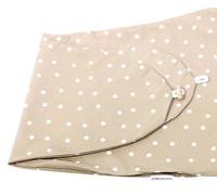 HOBEA-Germany Housse de Coussin d’Allaitement pour Oreiller d’Allaitement 190cm en différentes Couleurs et Dessins de (Points Beiges)