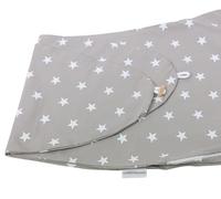 HOBEA-Germany Housse de Coussin d’Allaitement pour Oreiller d’Allaitement 190cm en différentes Couleurs et Dessins de (Gris avec des Étoiles Blanches)