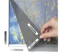 Hoberg Protection anti-pollen pour fenêtres avec fixation magnétique innovante | Jusqu'à 150 x 130 cm découpable individuellement, pas de perçage ni de vissage | Fixation avec 16 aimants [anthracite]