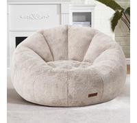 Hobestluk Grand pouf poire pour adultes, canapé rembourré confortable avec design spacieux pour lire, jouer ou se détendre (marron)