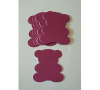 HOBI 10 étiquettes Ourson Fuchsia, Marque-Place. Décoration de baptême