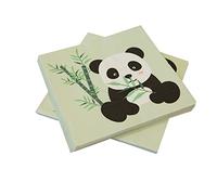 HOBI 20 Serviettes Papier Panda Bambou 33CM Vert