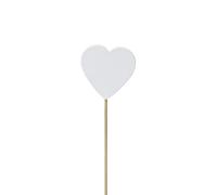 HOBI 6 Coeurs sur PIC Bois 19CM Blanc