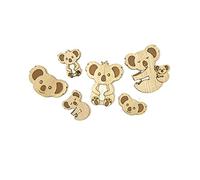 HOBI 6 Confettis en Bois Koala 3,5 cm