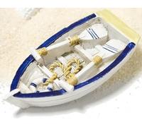 HOBI Barque Chaloupe avec rames en résine déco 7,3cm