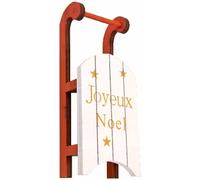 HOBI Centre de Table Luge Joyeux Noël en Bois 12,5 cm