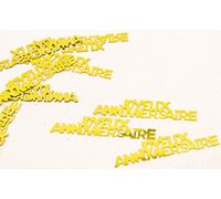HOBI Confettis de Table Joyeux Anniversaire dorés 15 g